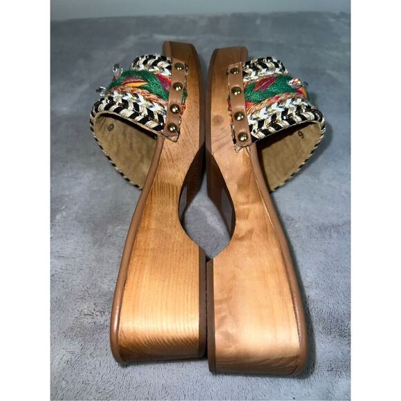 CELESTE TAN COMBO JUTE SANDAL HEEL 6 - Picture 6 of 9